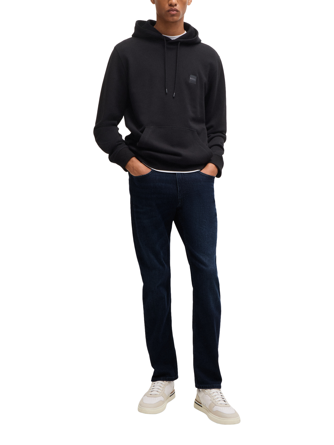 Product image 3 of 6, which shows BOSS Comfort Stretch Slim Jeans, Dark Blue, 32R