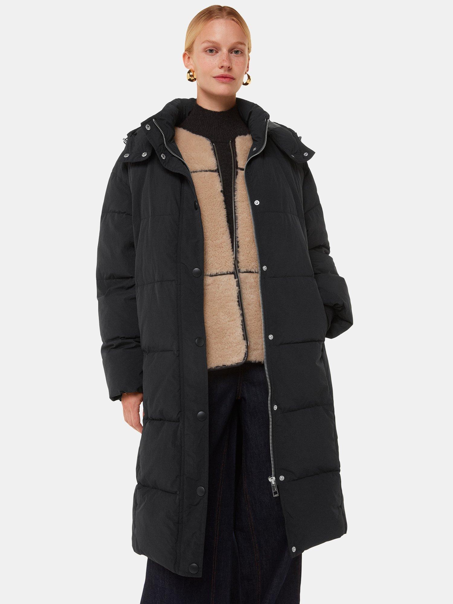 Whistles Una Puffa Coat Black