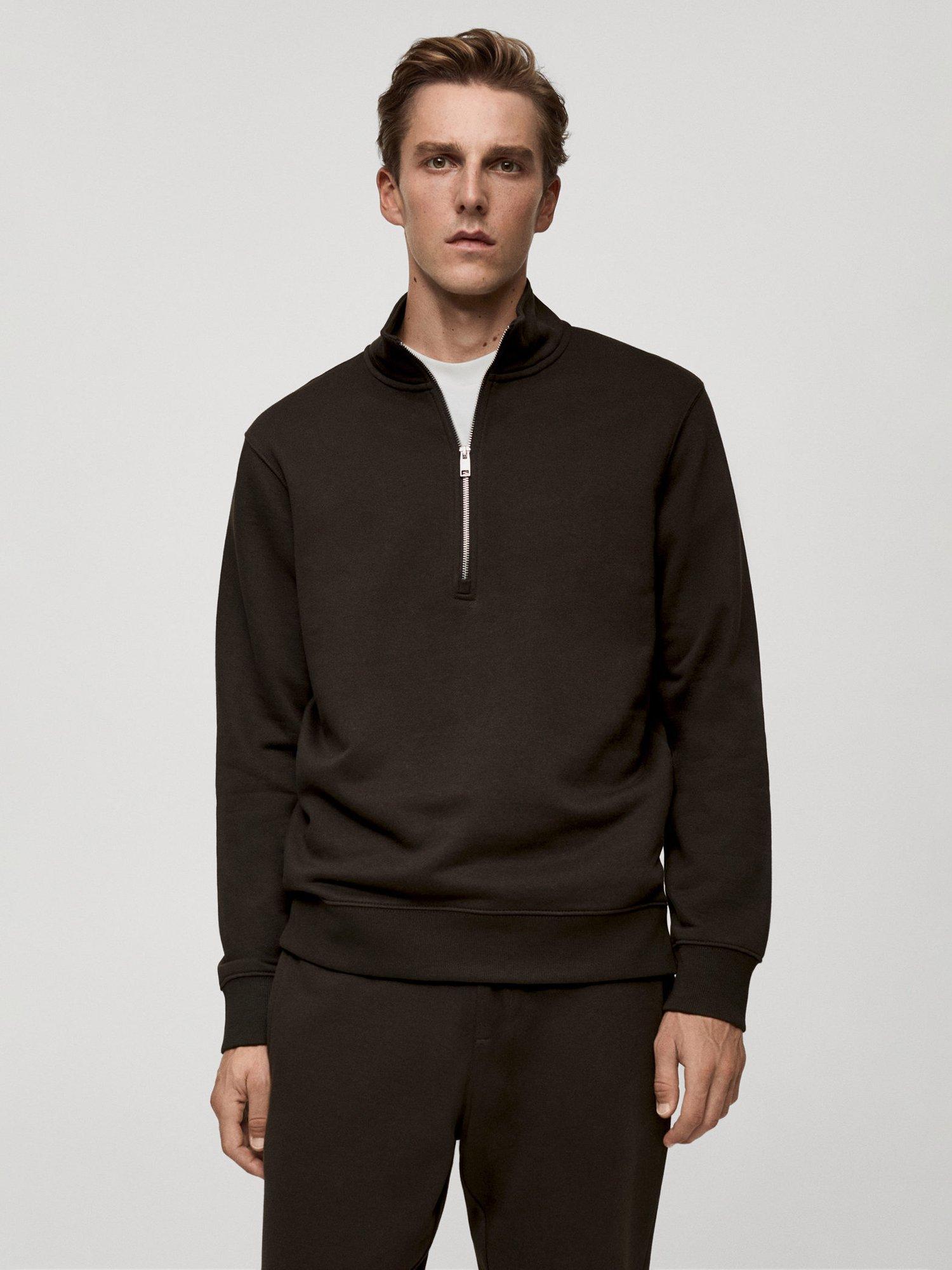 Mango Winny Cotton Blend Sweatshirt, Dark Brown