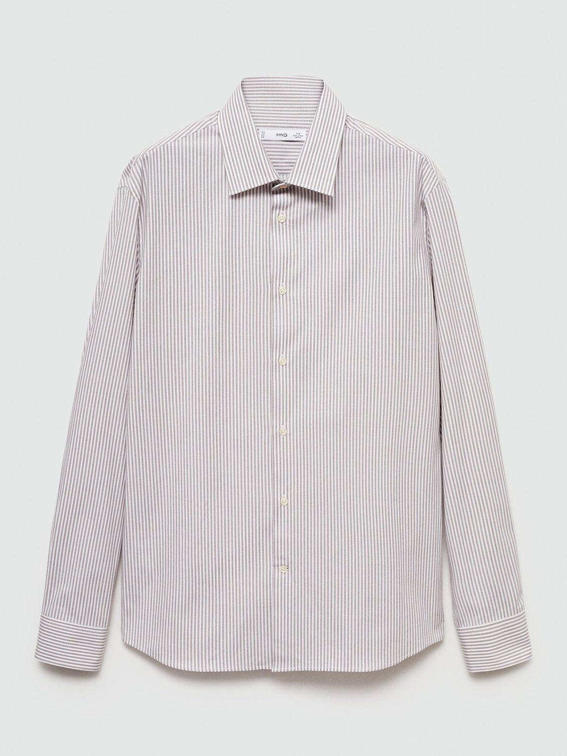 Product image 3 of 8, which shows Mango Vecchia Slim Fit Shirt, Brown, M