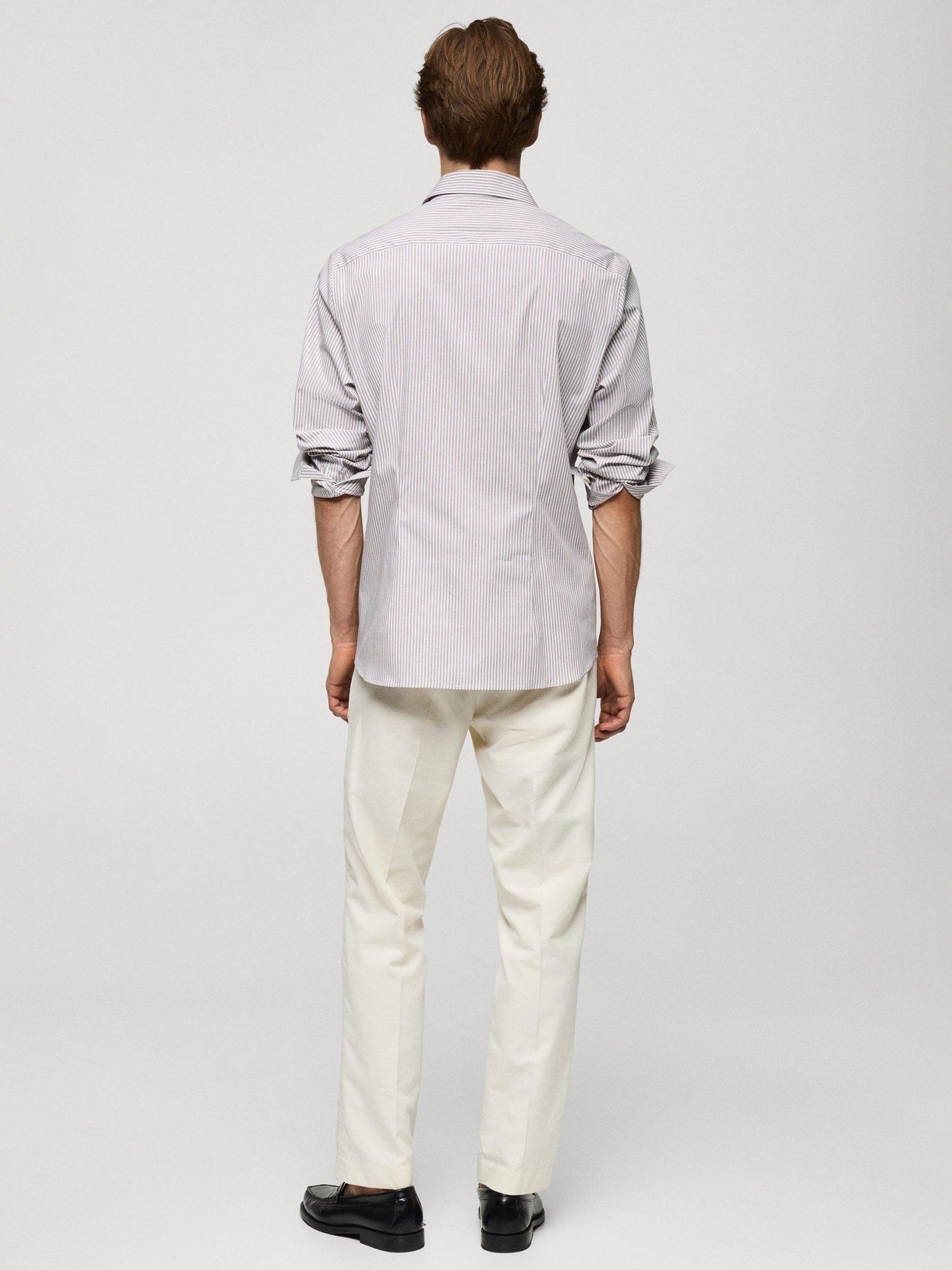 Product image 4 of 8, which shows Mango Vecchia Slim Fit Shirt, Brown, M