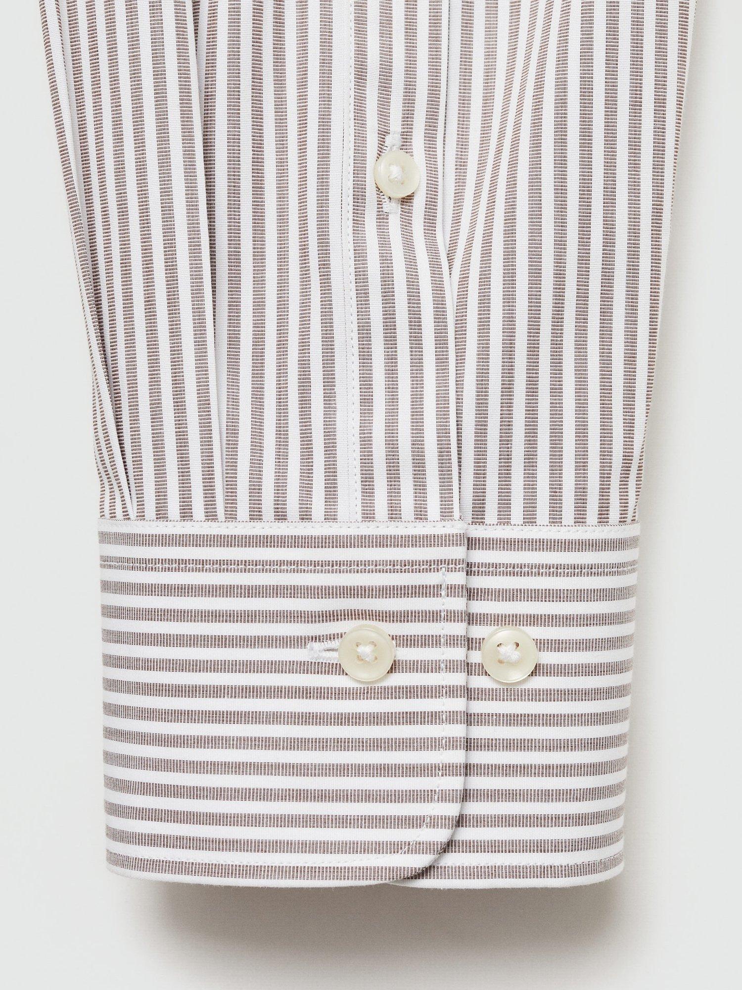 Product image 5 of 8, which shows Mango Vecchia Slim Fit Shirt, Brown, M
