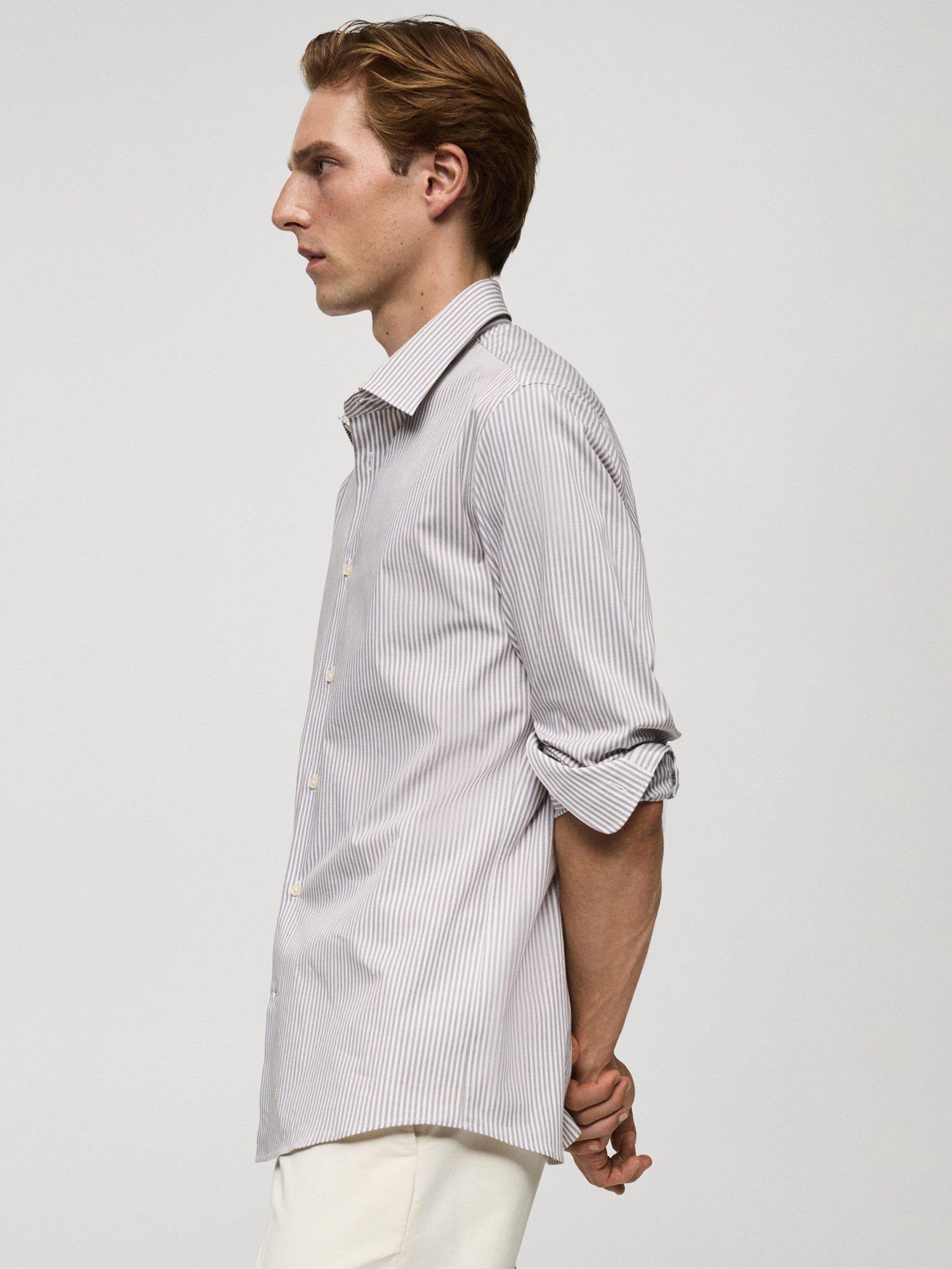 Product image 7 of 8, which shows Mango Vecchia Slim Fit Shirt, Brown, M