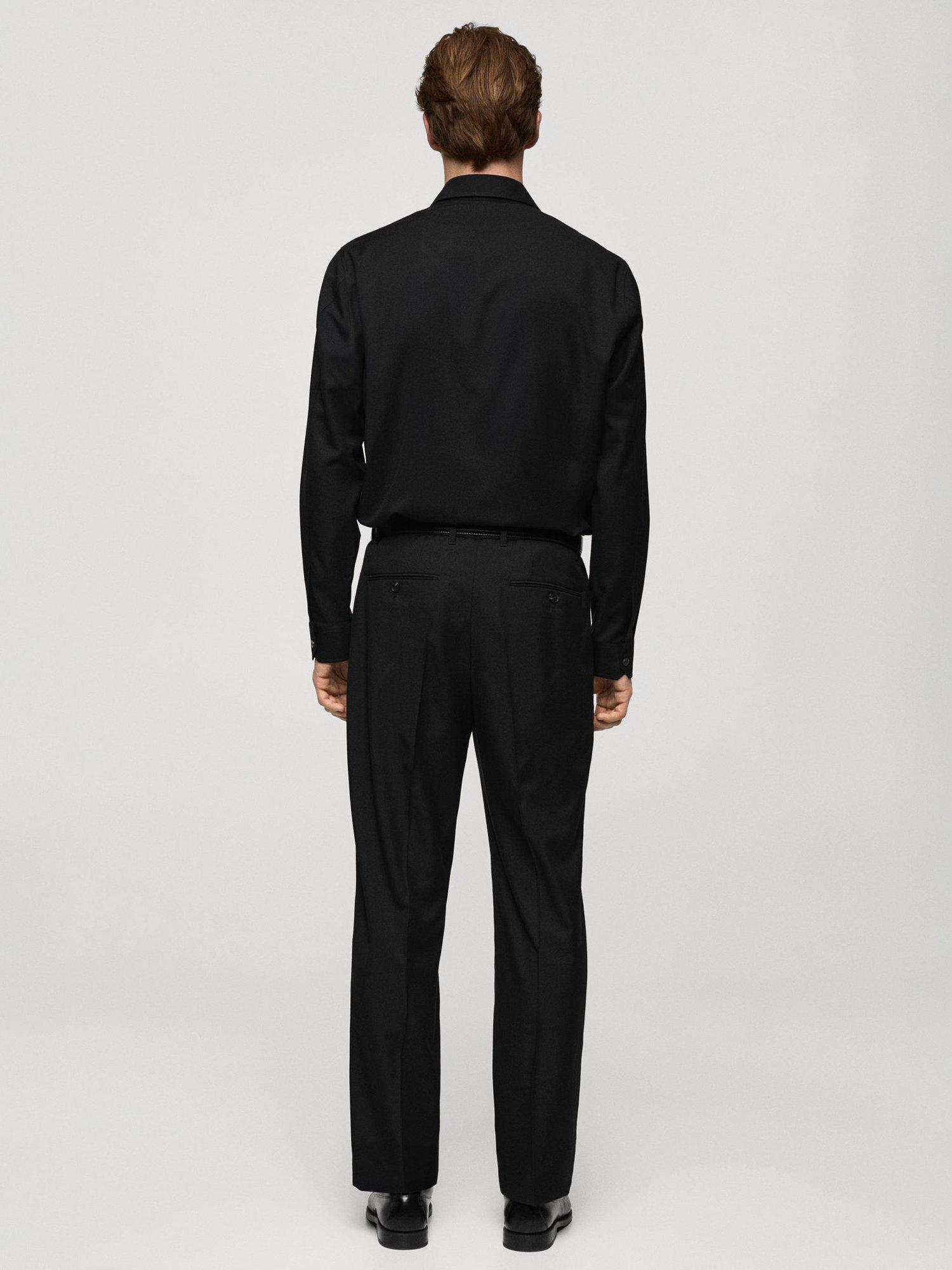 Product image 4 of 8, which shows Mango Aaron Shirt, Black, S