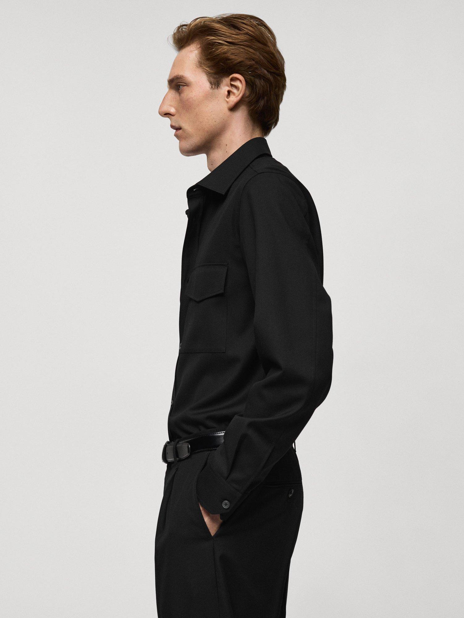 Product image 7 of 8, which shows Mango Aaron Shirt, Black, S