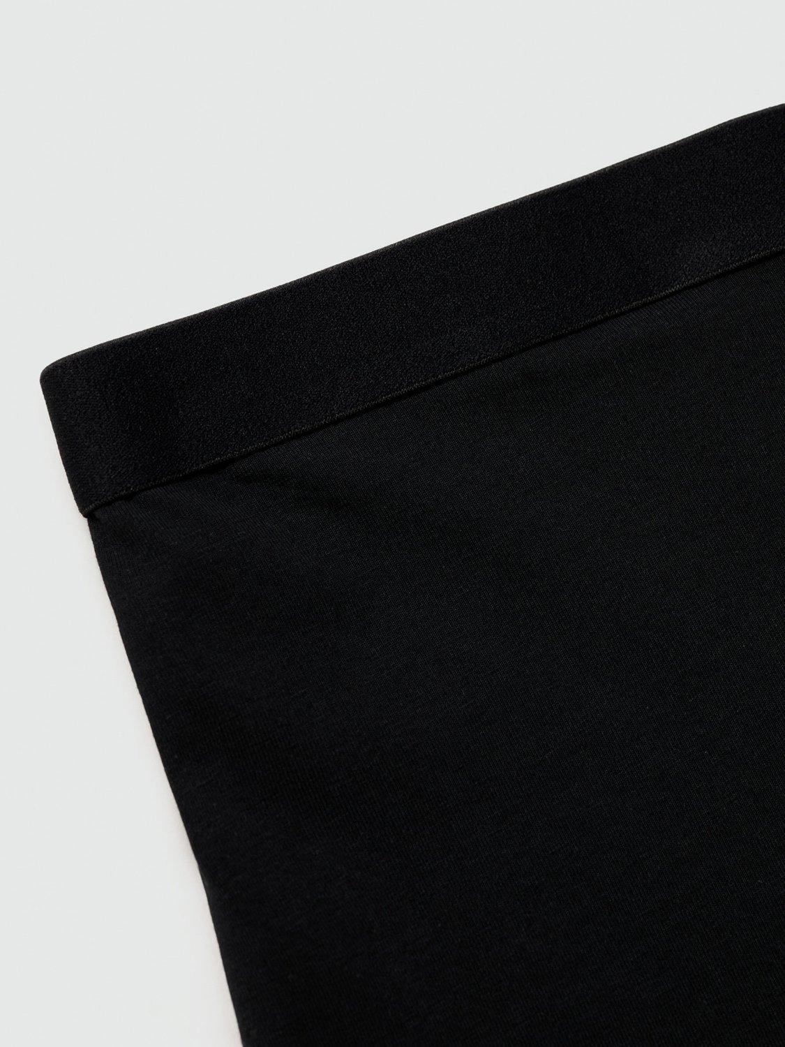 Product image 2 of 3, which shows Mango Cotton Blend Trunks, Pack of 3, Black, L