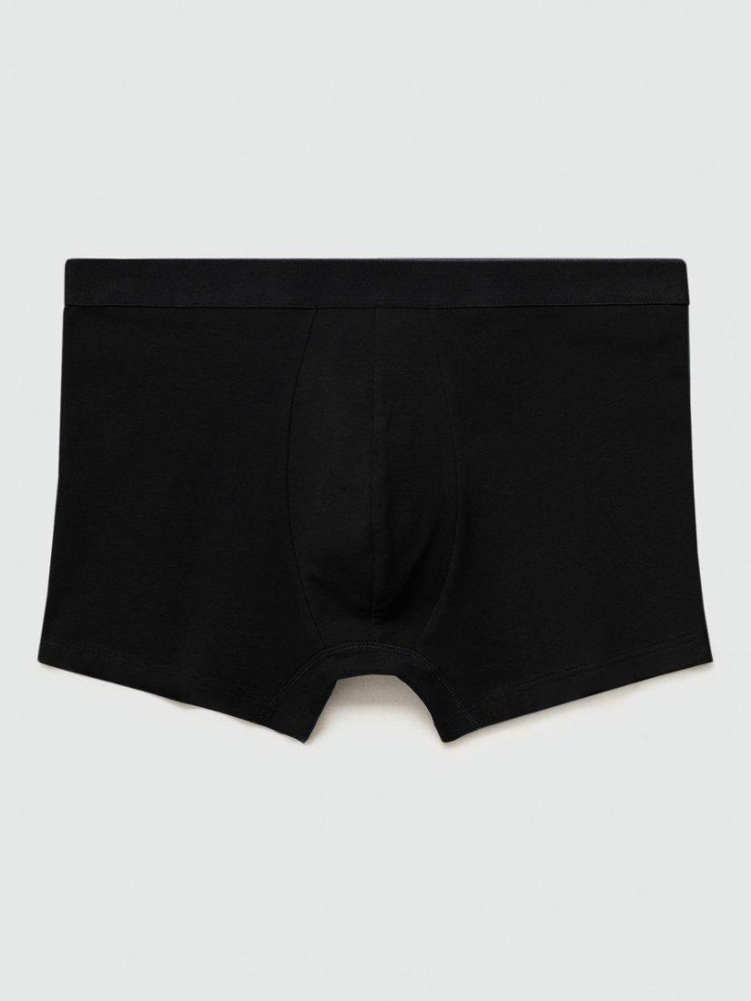 Product image 3 of 3, which shows Mango Cotton Blend Trunks, Pack of 3, Black, L