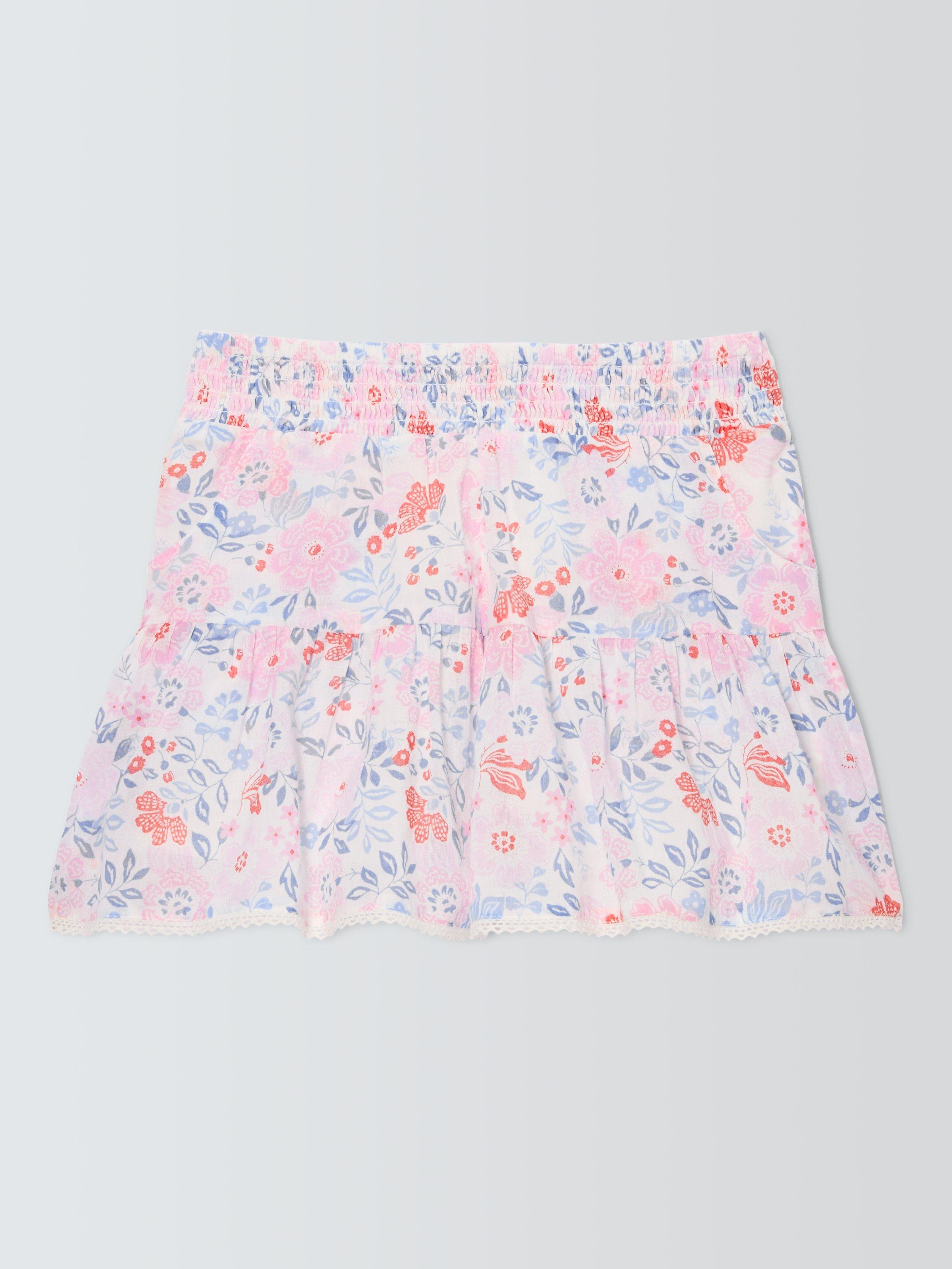 Product image 3 of 7, which shows John Lewis Kids' Floral Skorts, Multi, 2 years