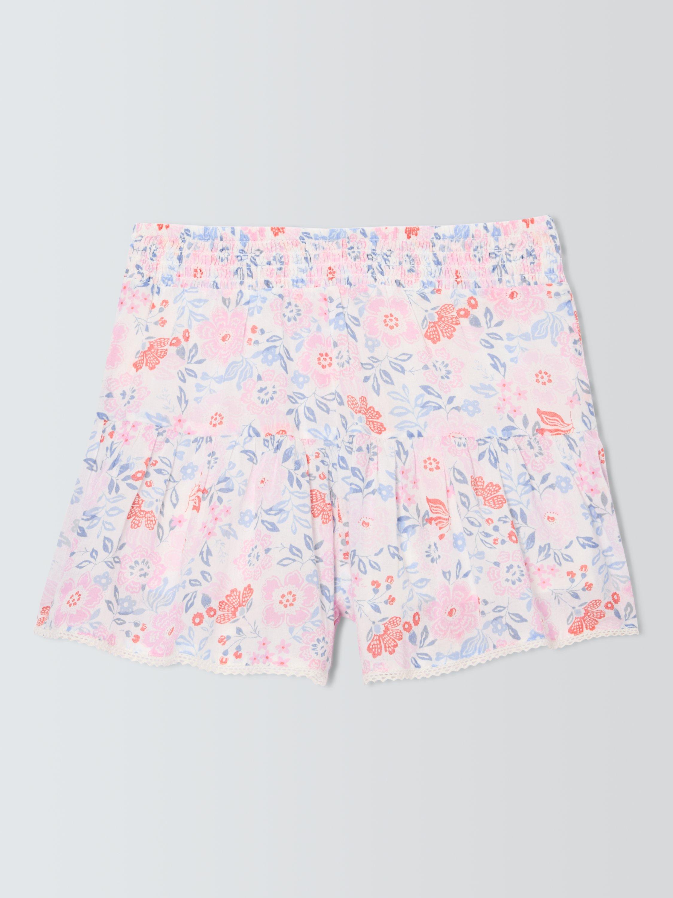 Product image 4 of 7, which shows John Lewis Kids' Floral Skorts, Multi, 2 years