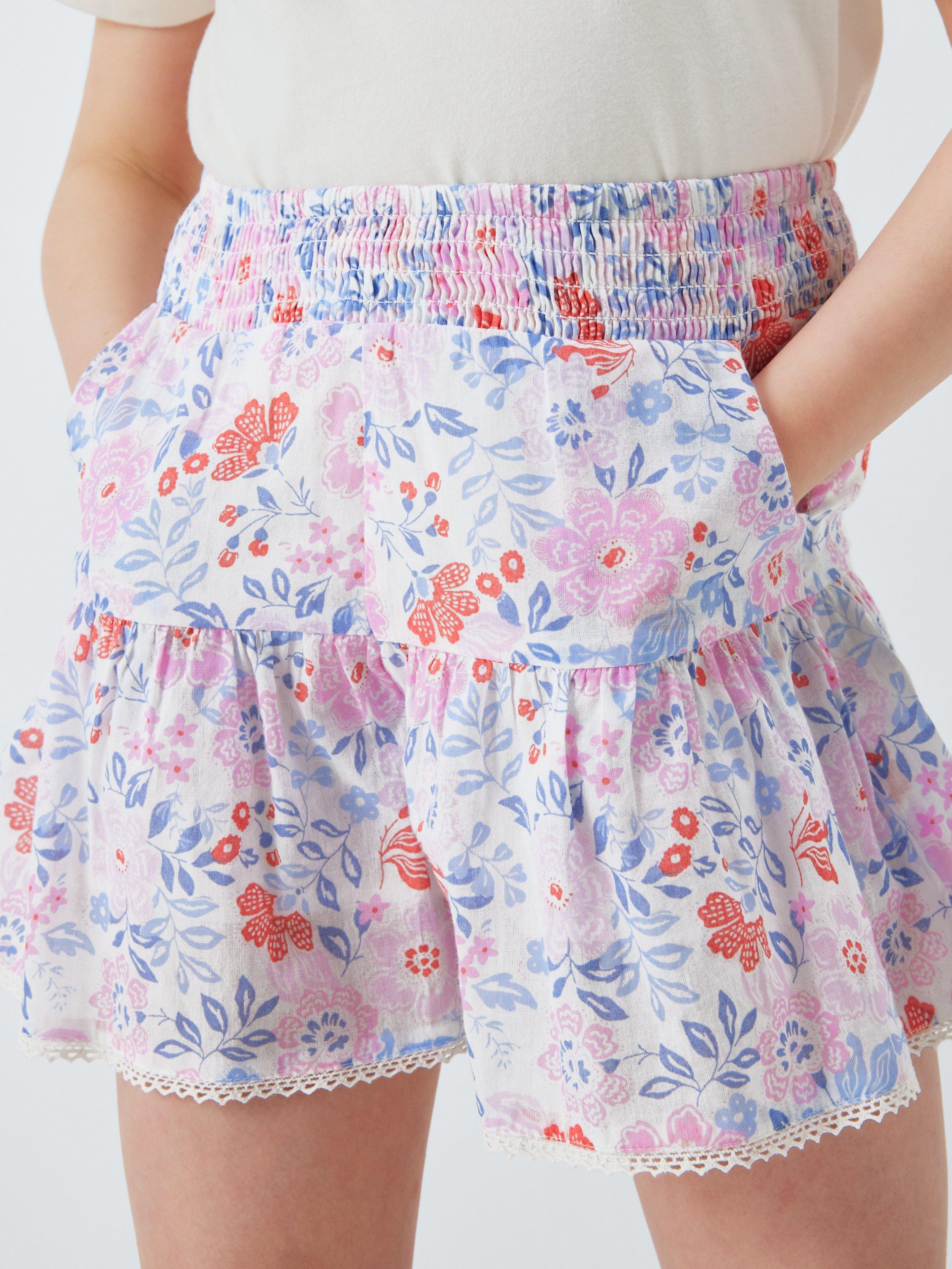 Product image 6 of 7, which shows John Lewis Kids' Floral Skorts, Multi, 2 years