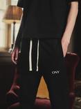 Ony Logo Slim Fit Cuffed Joggers, Black