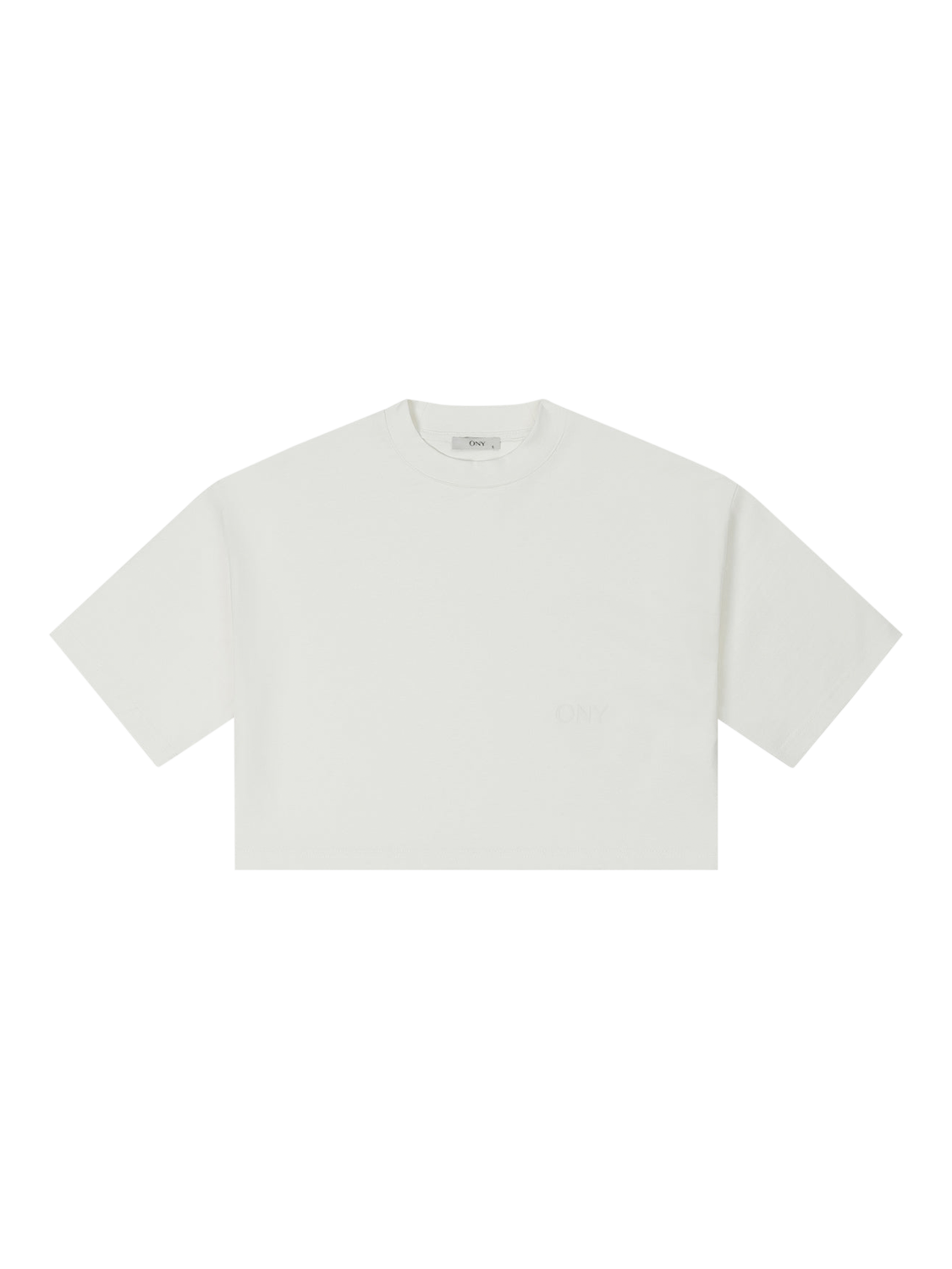Product image 5 of 5, which shows Ony Cropped Logo T-Shirt, Off White, XS