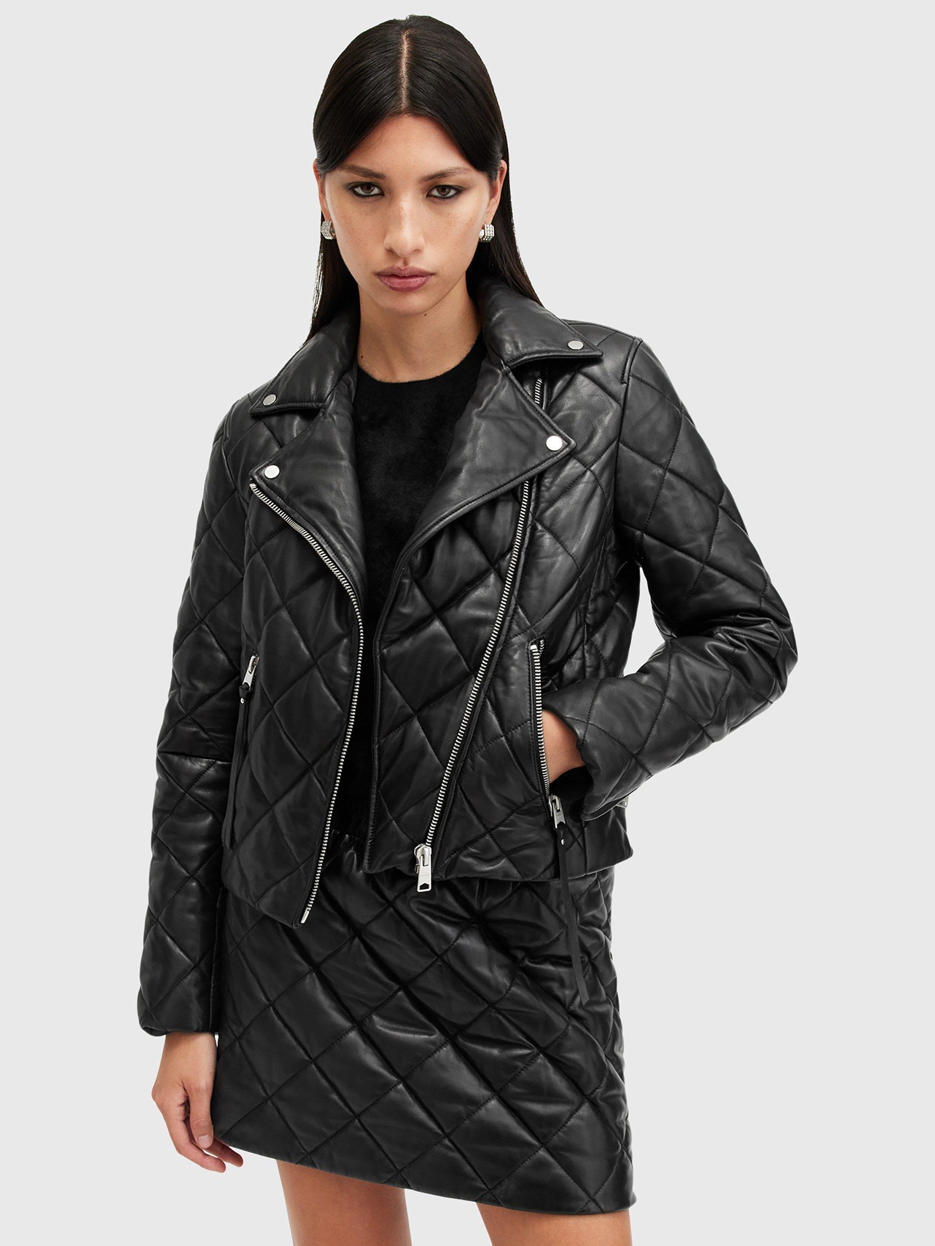 John lewis womens leather biker jacket best sale