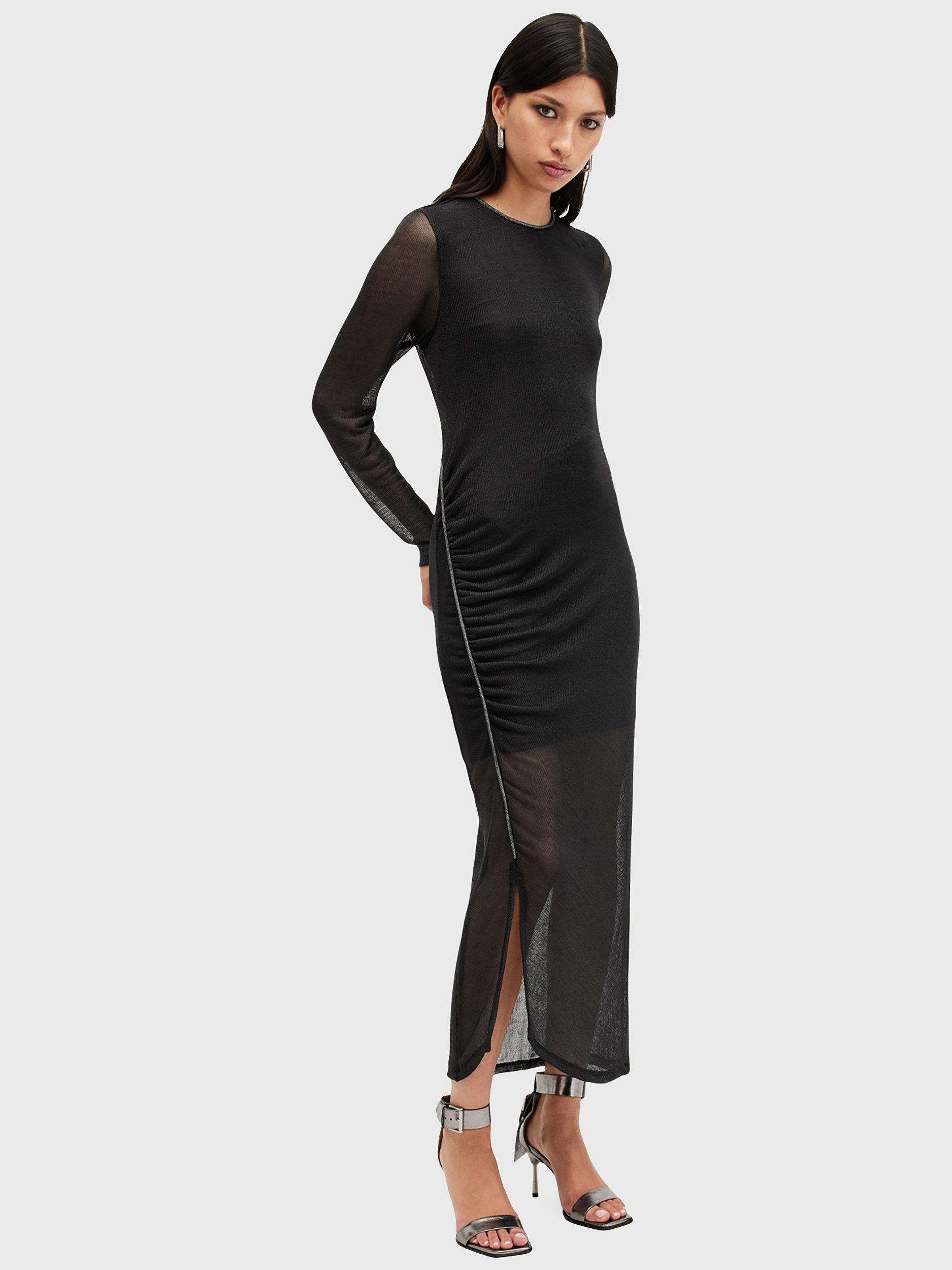 AllSaints Nora Sparkle Dress, Black