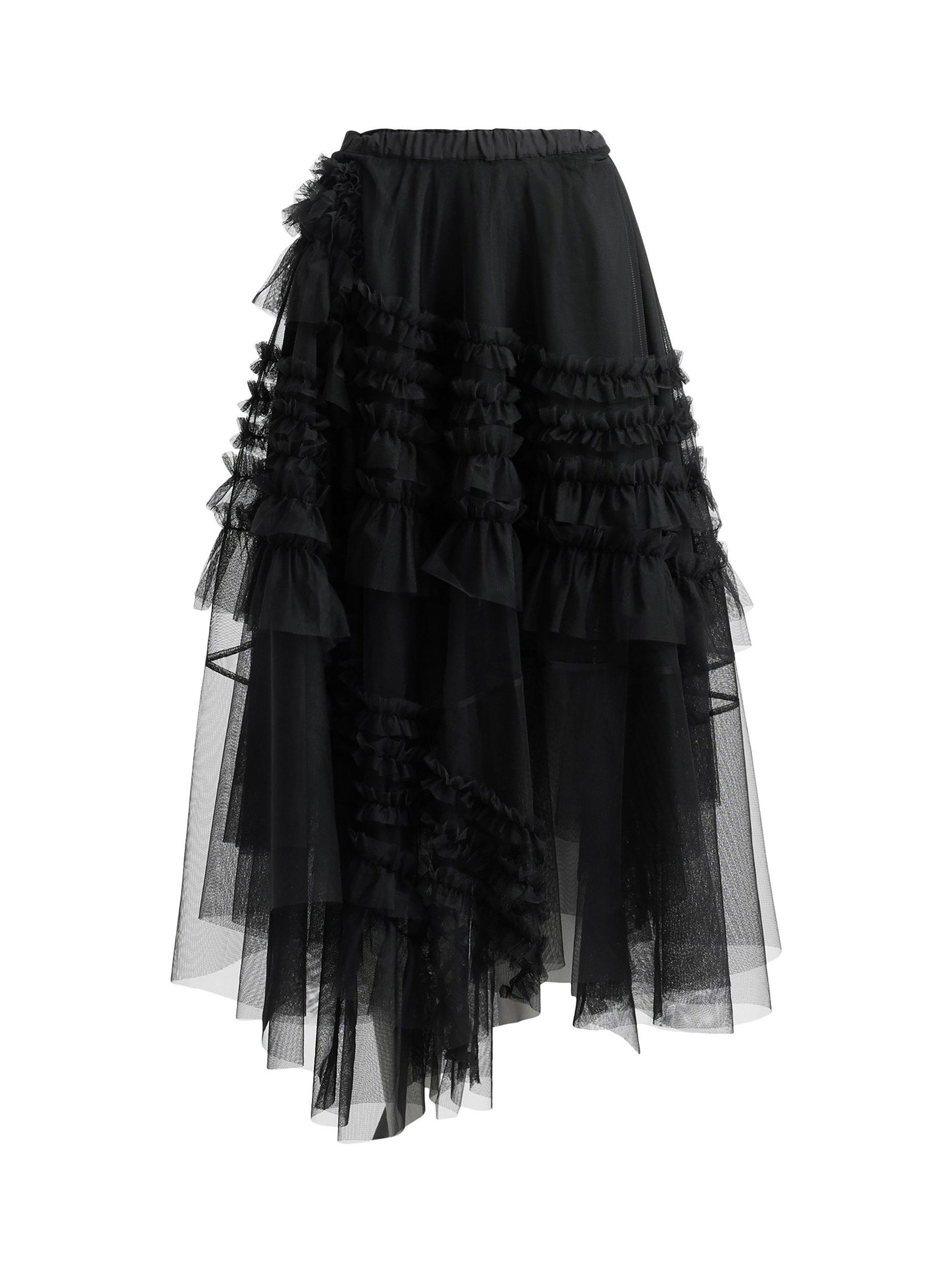 Product image 4 of 6, which shows AllSaints Jen Tulle Skirt, Black, 10
