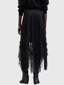 AllSaints Josie Lace Skirt, Black - view 2, Black