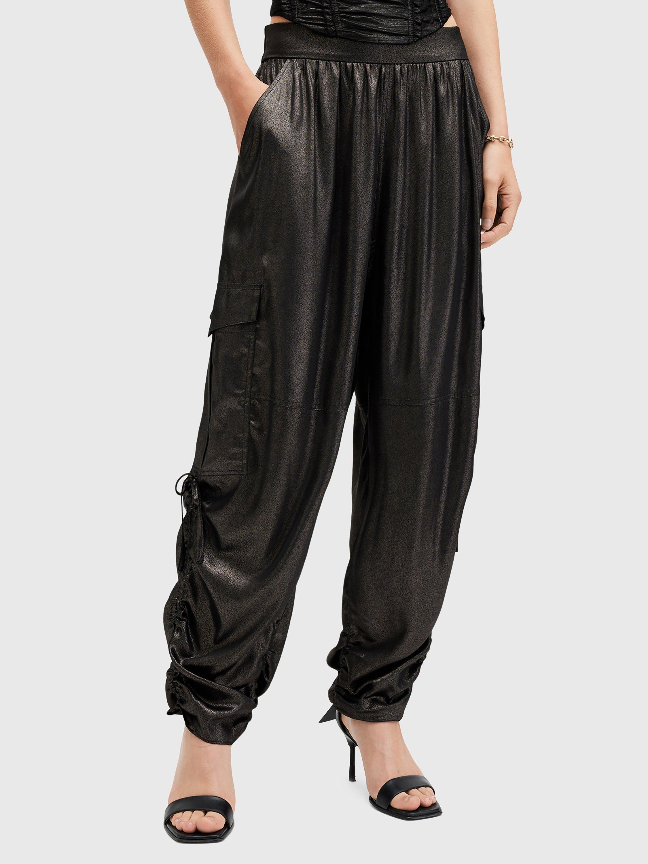 AllSaints Kaye High Rise Trousers, Black