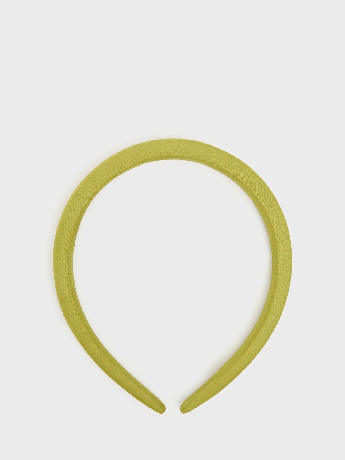 Mango Ali Satin Headband, Green
