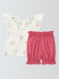John Lewis Heirloom Collection Baby Broderie Anglaise Top and Bloomer Shorts Set, Multi