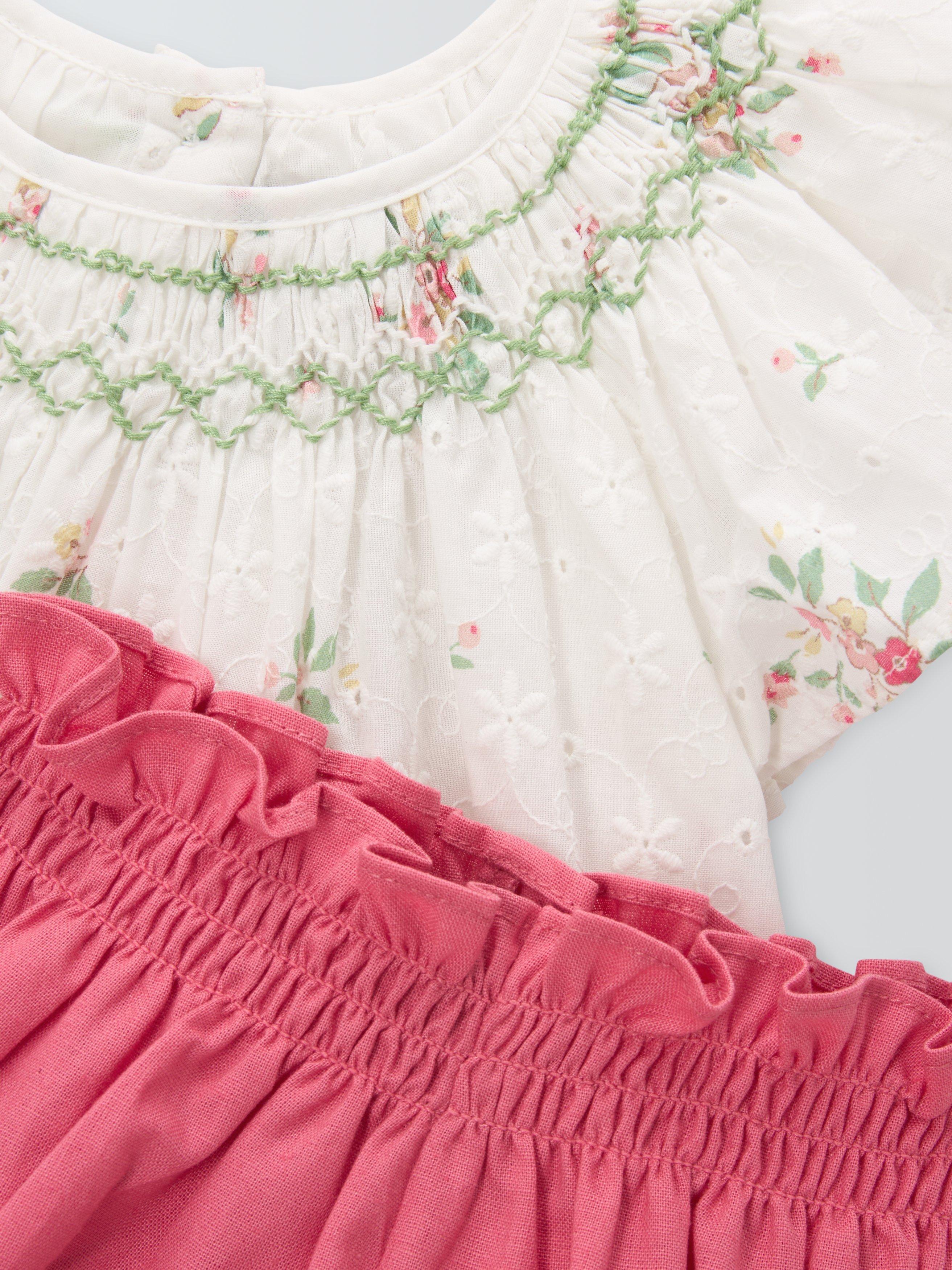 Product image 3 of 3, which shows John Lewis Heirloom Collection Baby Broderie Anglaise Top and Bloomer Shorts Set, Multi, 0-3 months