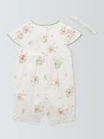 John Lewis Heirloom Collection Baby Broderie Anglaise Romper and Headband Set, Multi