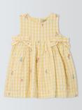 John Lewis Heirloom Collection Baby Gingham Dress, Yellow
