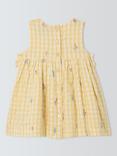 John Lewis Heirloom Collection Baby Gingham Dress, Yellow