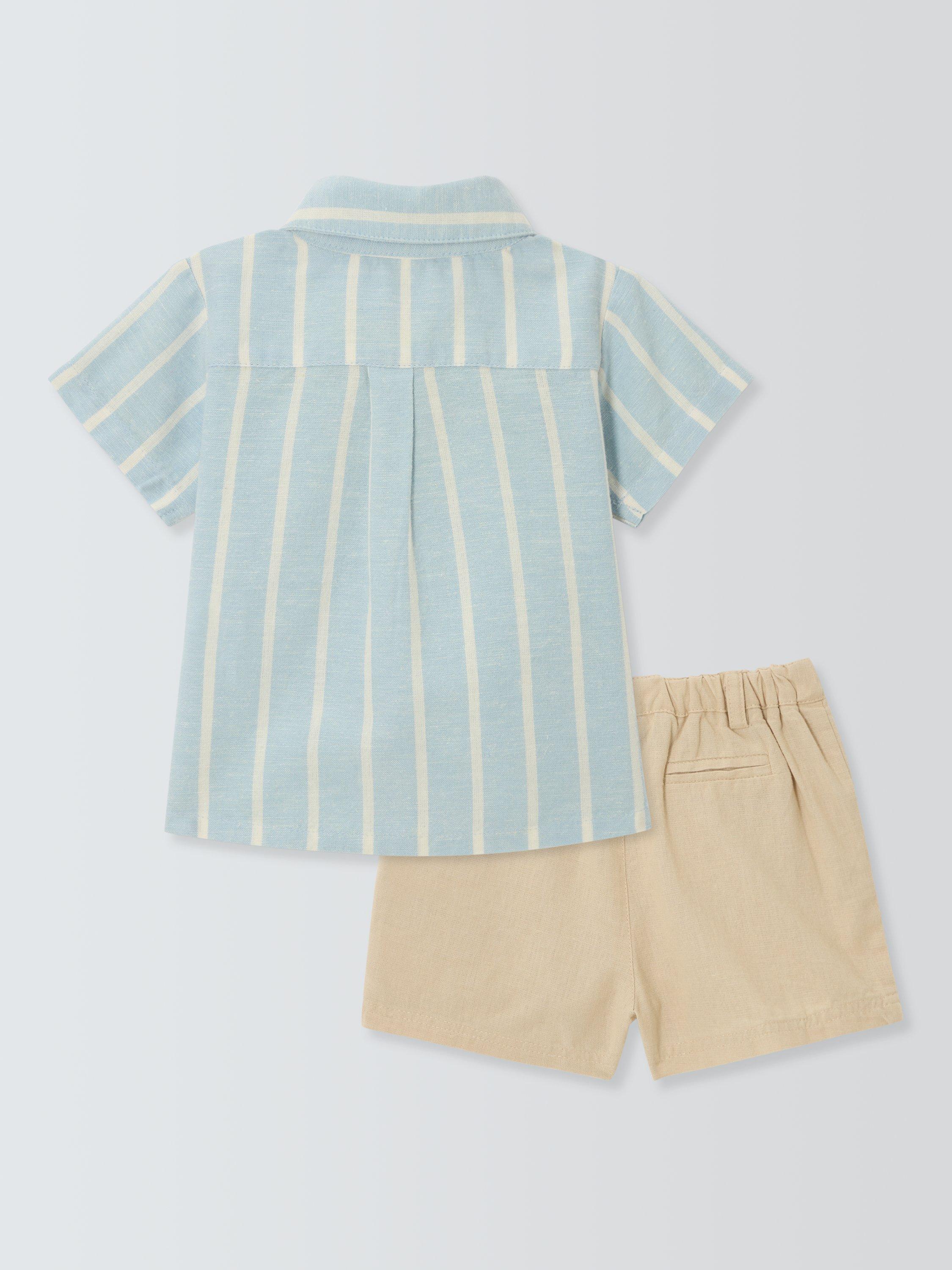 Product image 2 of 3, which shows John Lewis Heirloom Collection Baby Shirt and Short Set, Multi, 0-3 months