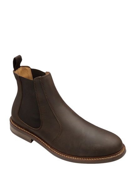 Loake Davy Nubuck Chelsea Boots, Brown - view 2, Brown