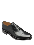 Loake Wide Fit Polished Toe Cap Oxford Shoes, Black