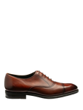 Loake Pheonix Leather Toe Cap Oxford Shoes, Black, Brown