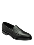 Loake Imperial Grain Leather Loafers, Black, Black