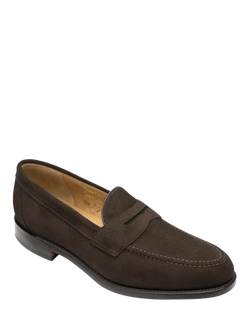 Loake Imperial Suede Loafers, Brown - view 2, Brown