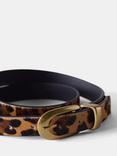 Mint Velvet Textured Leopard Print Buckle Belt, Multi