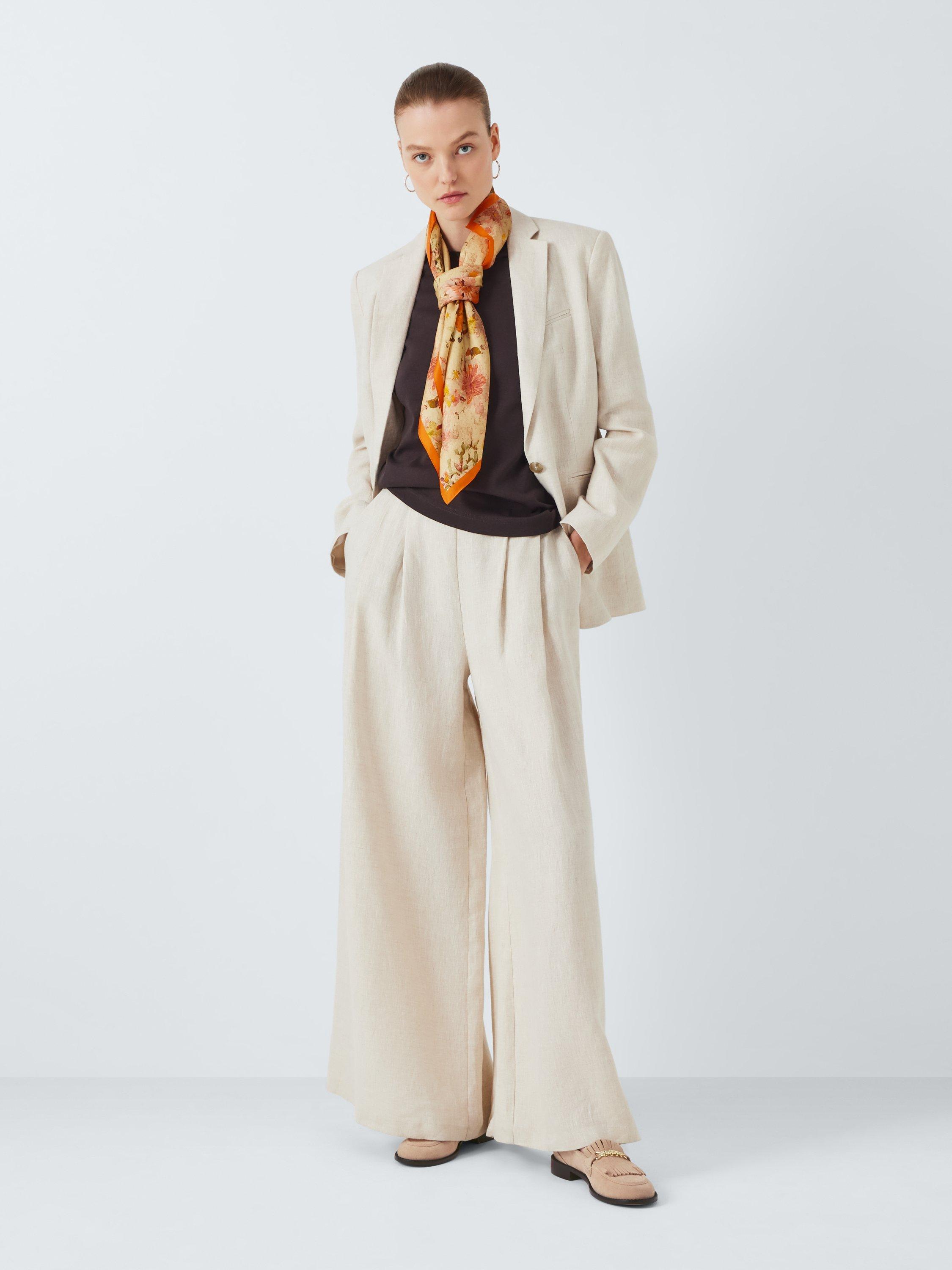 Product image 6 of 6, which shows John Lewis Guiliana Suede Fringe Chain Trim Loafers, Beige, 3