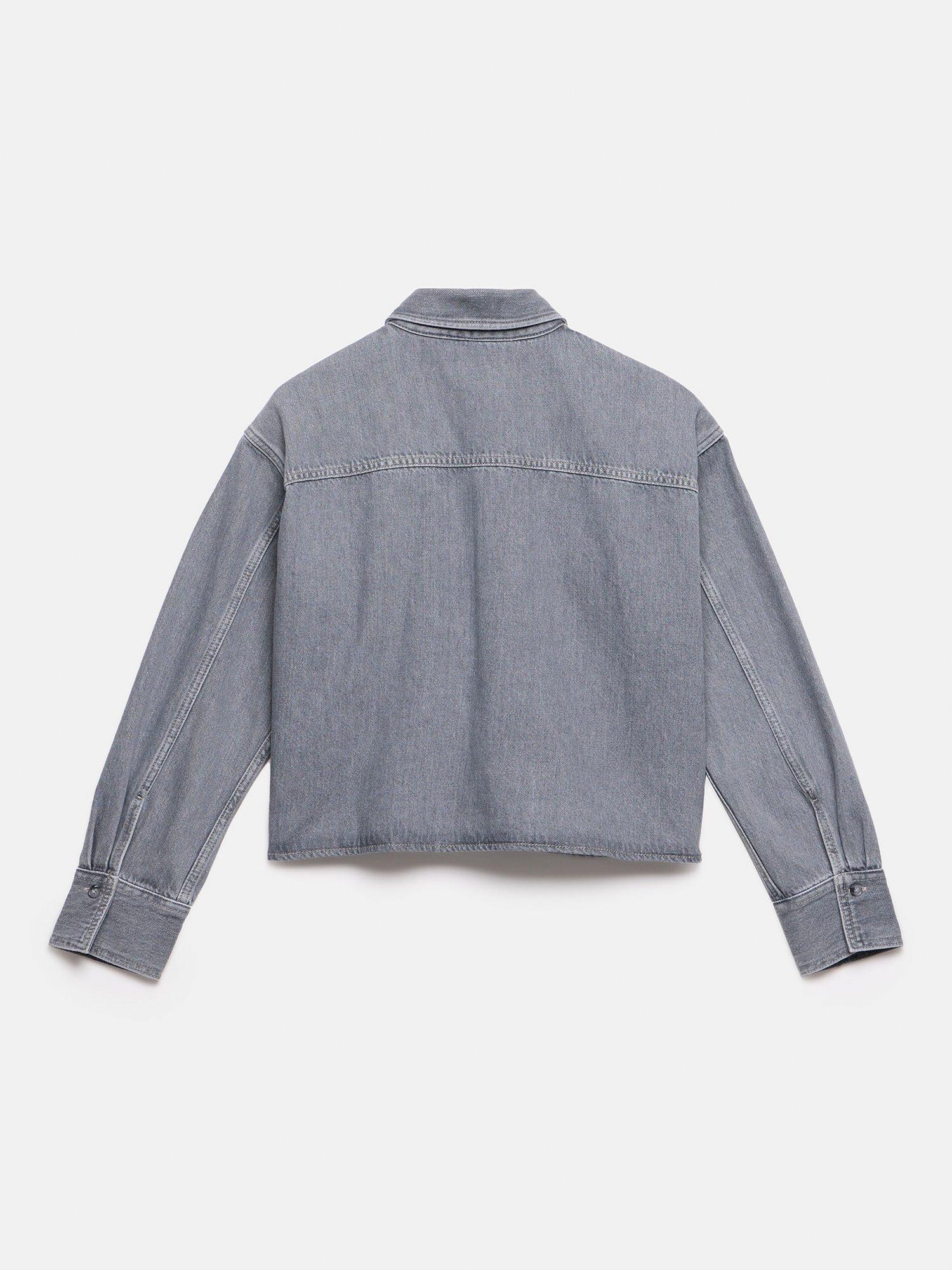 Mint velvet cropped denim jacket deals