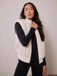 Mint Velvet Borg Knit Gilet, Cream