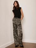 Mint Velvet Abstract Print Wide Leg Trousers, Multi