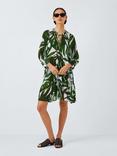 John Lewis Maldives Palm Mini Dress, Green
