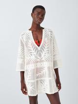 John Lewis Jacquard Kaftan, Ecru