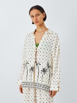 John Lewis Desert Palm Tie Top, Palm - view 2, Palm