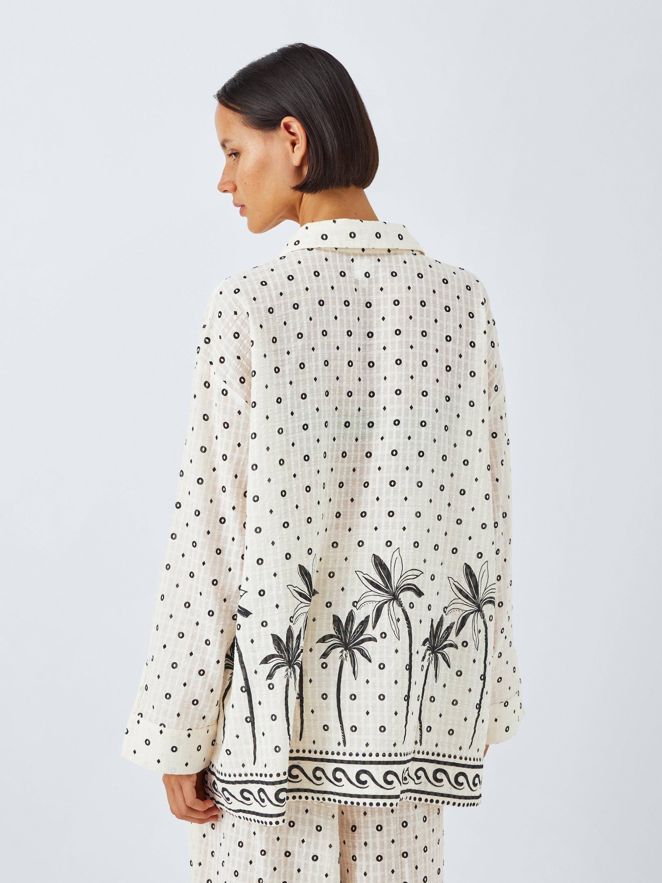Product image 3 of 6, which shows John Lewis Desert Palm Tie Top, Palm, S
