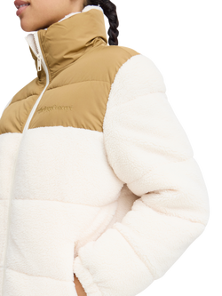 The Jogg Concept JCBRIANDA Full Zip Fleece Jacket, White/Green - view 2, White/Brown