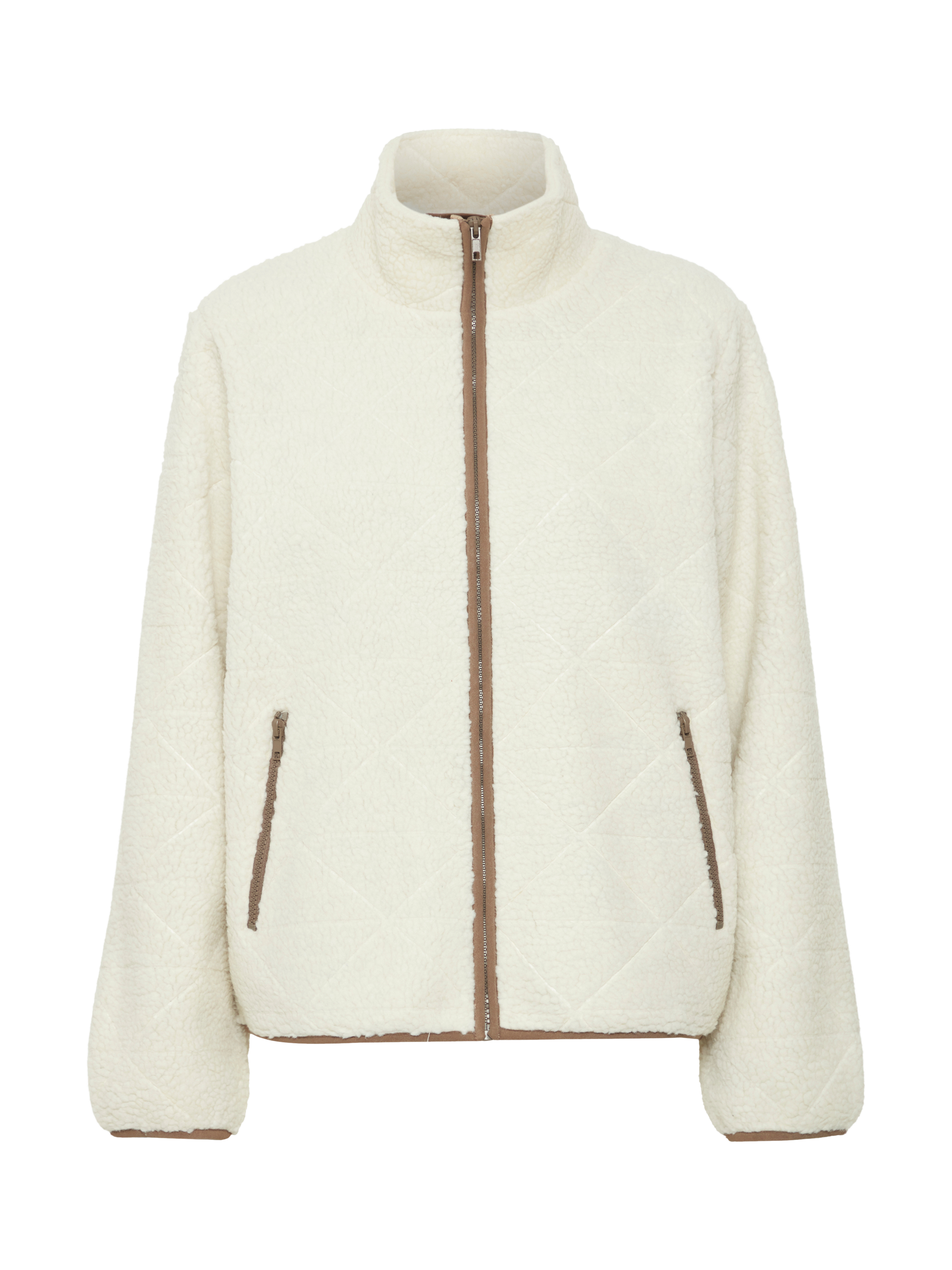 Product image 5 of 6, which shows The Jogg Concept JCBEBE Burnout Full Zip Fleece Jacket, White, XS