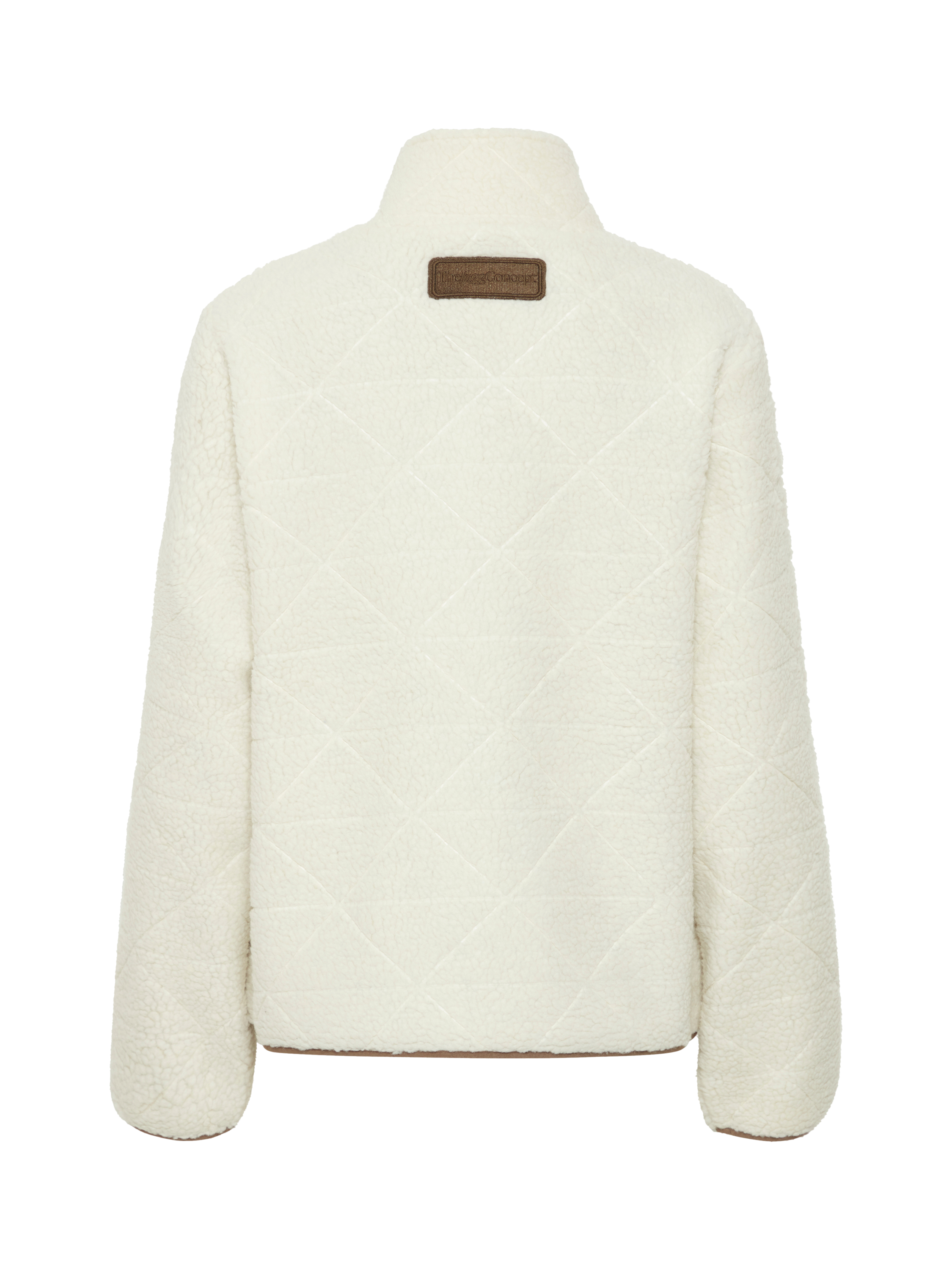 Product image 6 of 6, which shows The Jogg Concept JCBEBE Burnout Full Zip Fleece Jacket, White, XS