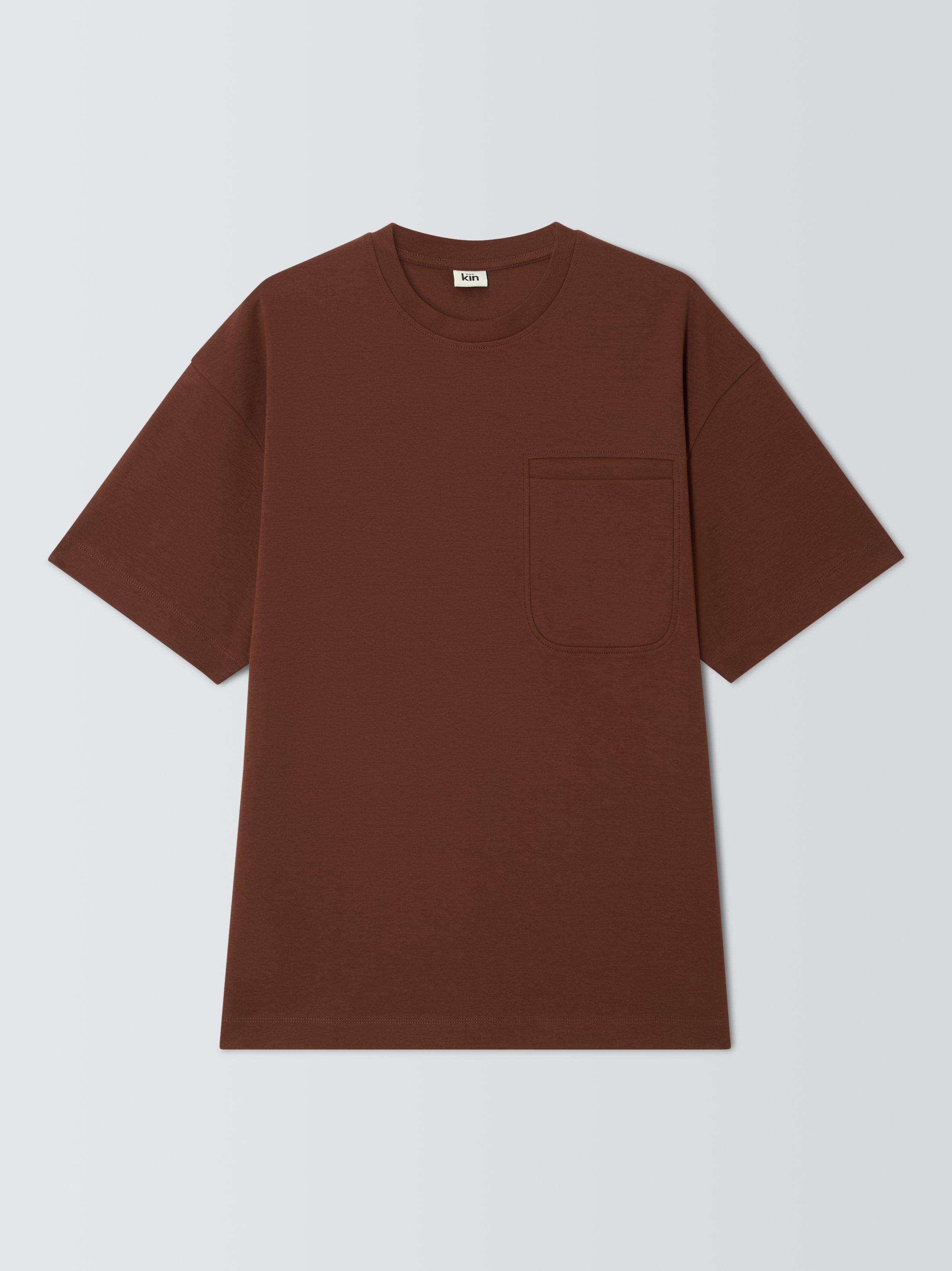 Product image 4 of 6, which shows Kin Cotton Regular Fit Pocket T-Shirt, Friar Brown, S