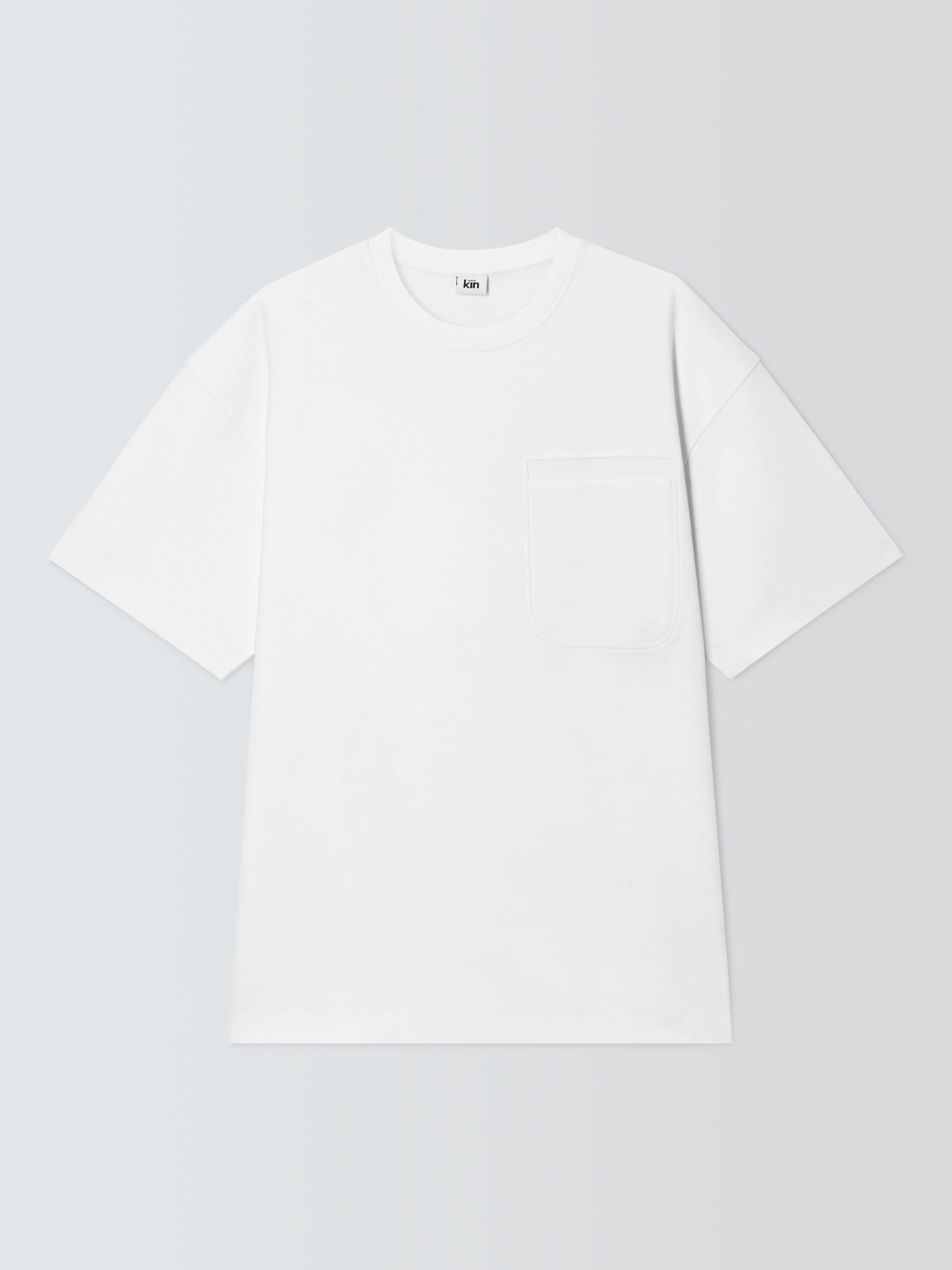 Product image 4 of 6, which shows Kin Cotton Regular Fit Pocket T-Shirt, Cloud Dancer, S