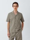 Kin Revere Collar Seersucker Shirt, Abbey Stone