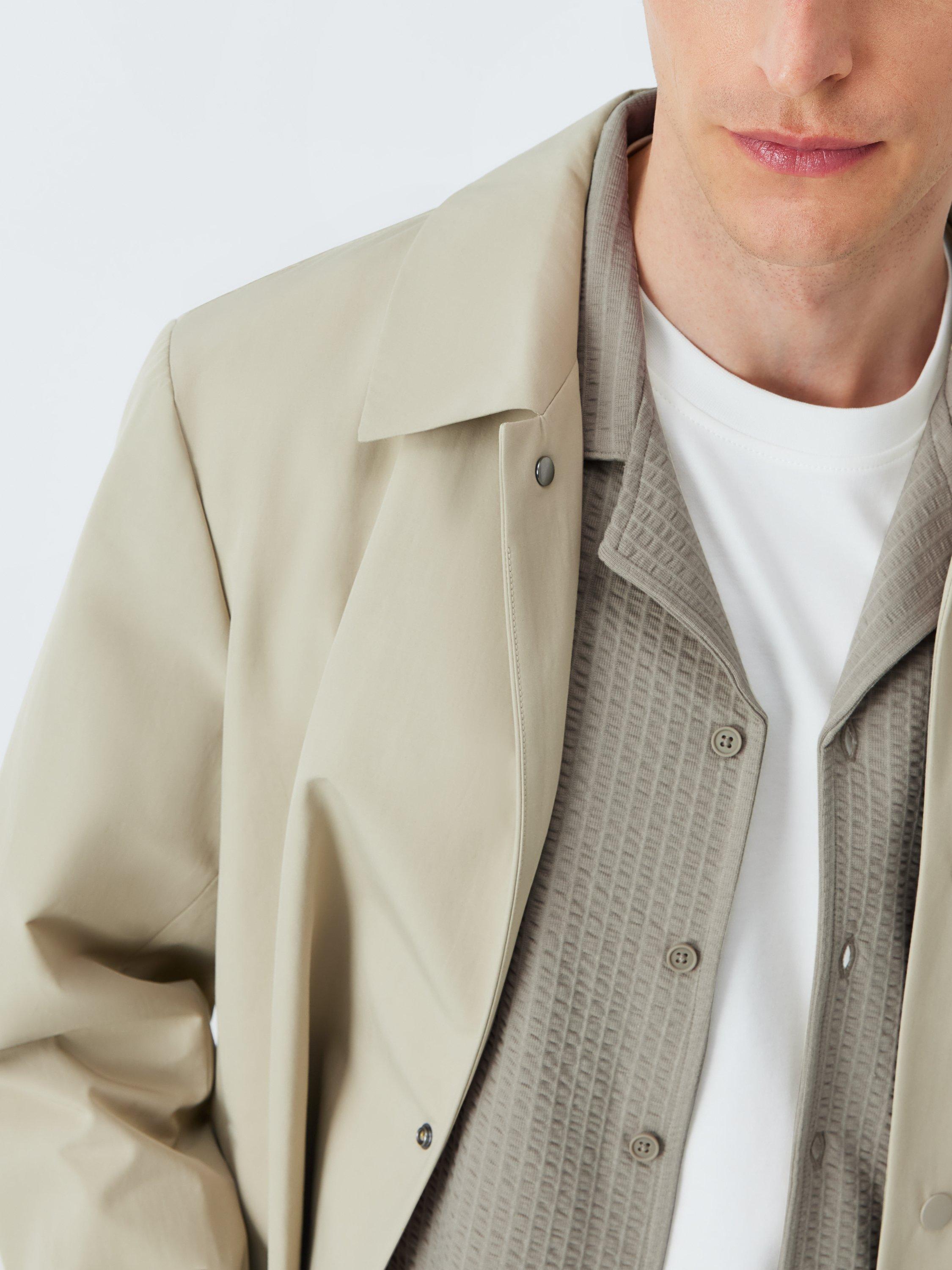 Product image 6 of 6, which shows Kin Revere Collar Seersucker Shirt, Abbey Stone, S