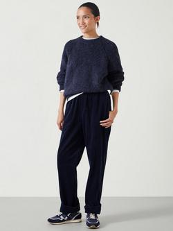 HUSH Lisa Corduroy Joggers, Navy - view 2, Navy